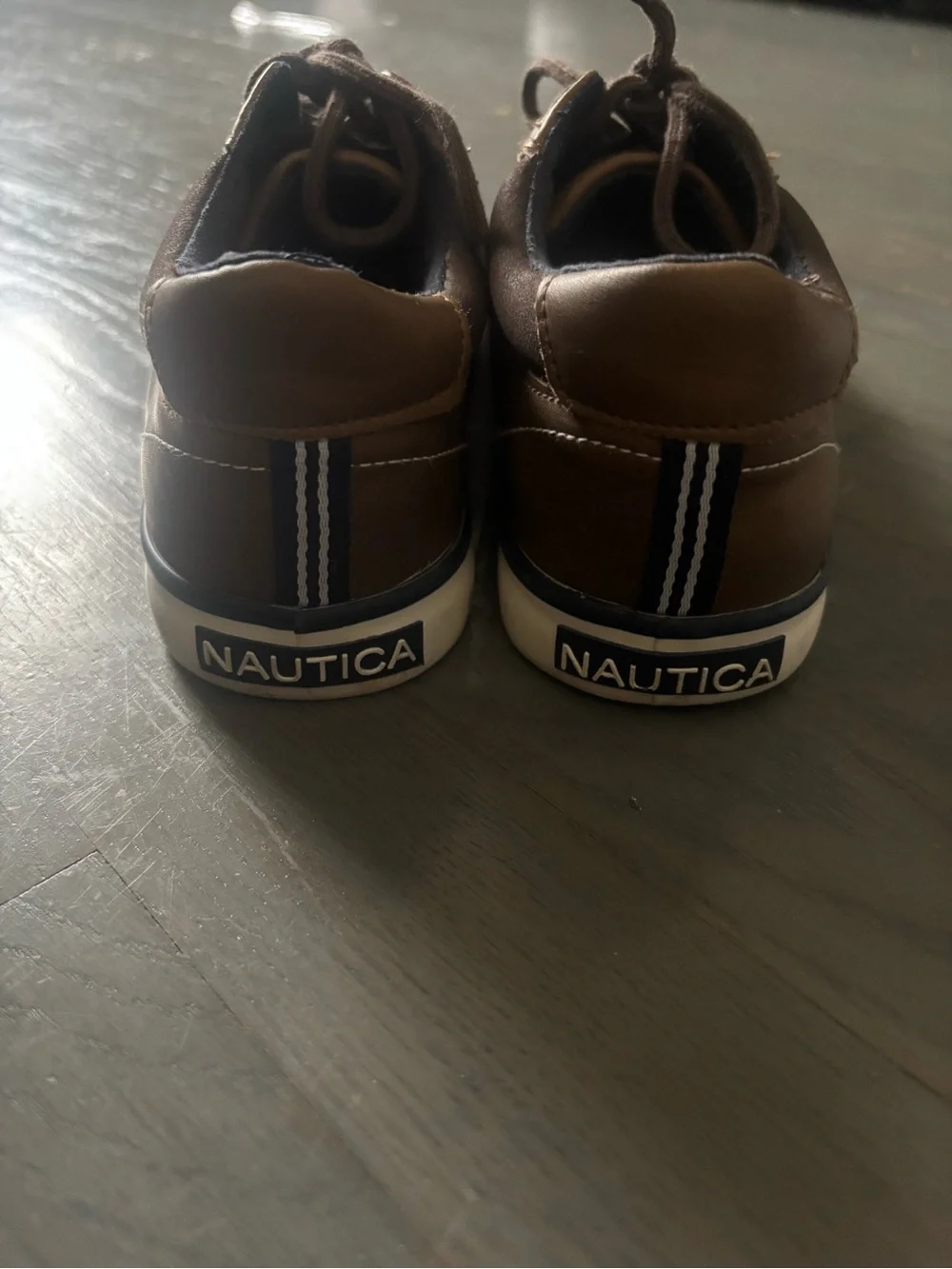 Nautica Brown Lace-Up Casual Sneakers